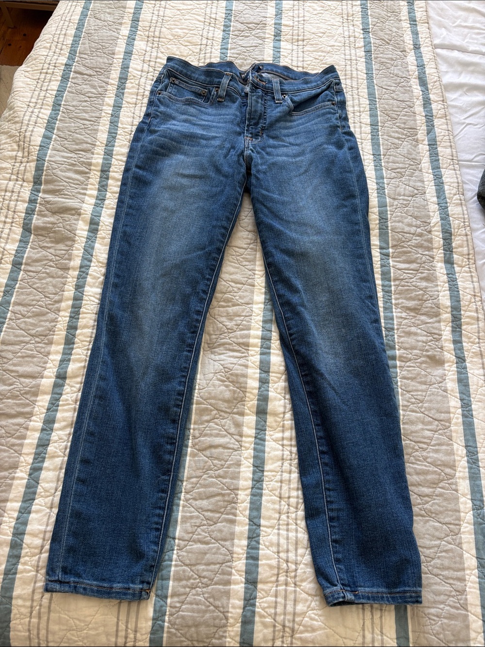 J. Crew Factory Women’s Straight-Leg Jeans in Medium Blue